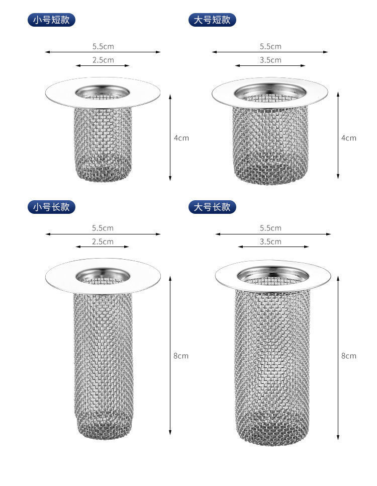 不锈钢地漏过滤网脸盘洗手池防头发防虫防堵卫生间下水道过滤器详情2