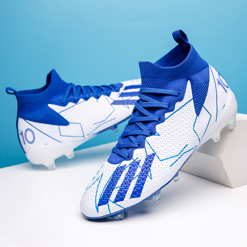 2023 New Falcon Football Cleats High Top with Mixed Dots and Long Spikes Professional Training Shoes Breathable and Stylish Football Shoes
