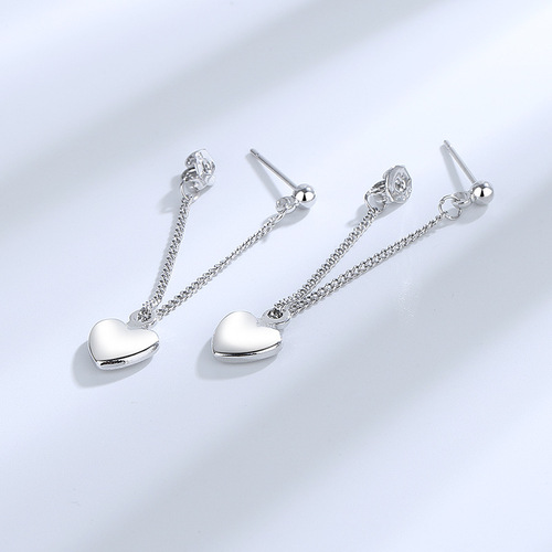 Love tassel earrings for women, back-hanging niche design, retro ins, simple, cold style, high-end earrings trend