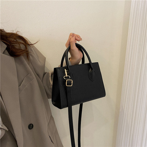  new style retro texture simple women's bag fashionable stone pattern crossbody bag ins small square bag fashion handbag