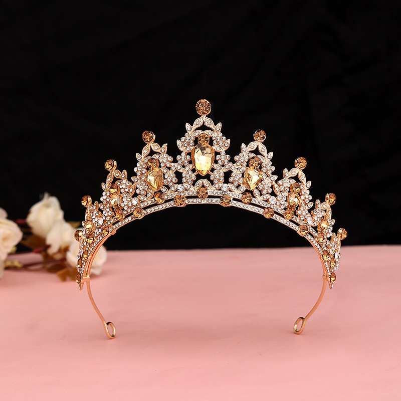 Los niños corona pastel tocado cristal accesorios para el cabello corona chica cumpleaños rendimiento diadema princesa vestido accesorios al por mayor