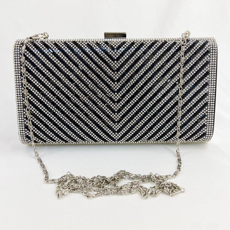 Foreign Trade Special for New Rhinestone Banquet Evening Bag Acrylic Striped Clutch Bag Shoulder Crossbody Dress Women's Bag Foreign Trade Special for New Rhinestone Banquet Evening Bag Acrylic Striped Clutch Bag Shoulder Crossbody Dress Women's Bag