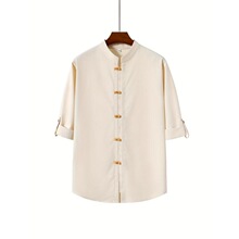 S 55759 Summer Chinese Style Linen Shirt �Ї��L�����r��