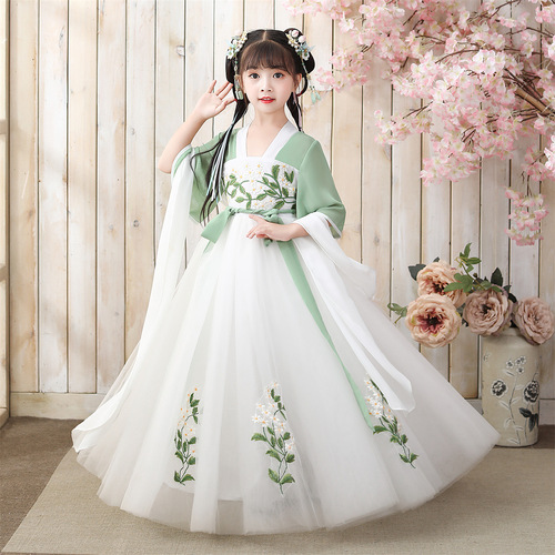 Hanfu girls huai summer school children dress the costume of Chinese super fairy in the spring of 2021 the new money for summer wear thin