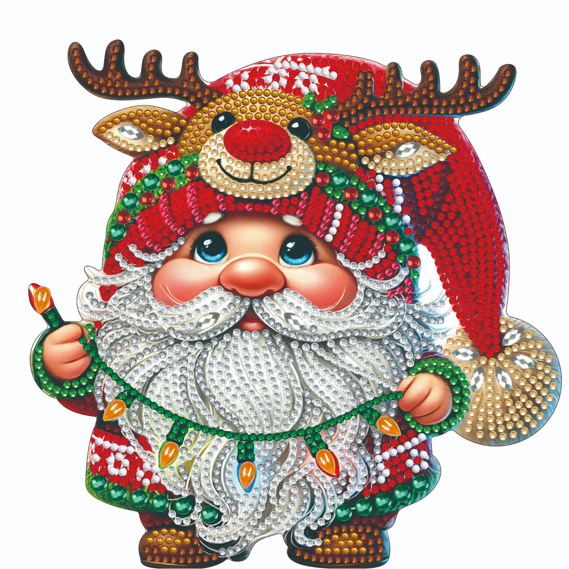 Diamante de bricolaje hecho a mano transfronterizo dibujo punto diamante 5D placa de yeso tridimensional adorno de juguete dinosaurio dibujos animados pintura infantil