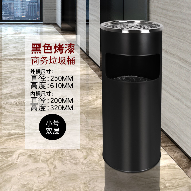 Clasificación comercial basura de acero inoxidable gran oficina gran capacidad vestíbulo del hotel con tapa