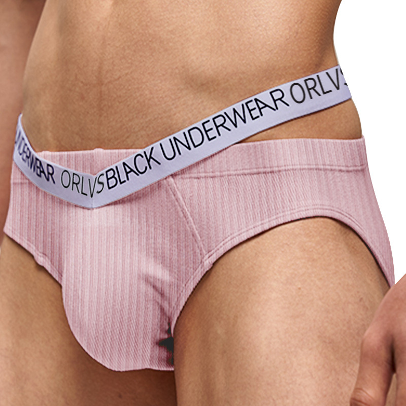 ORLVS潮流字母性感雙帶腰頭三角褲運動透氣顯大囊袋男士內褲OR625