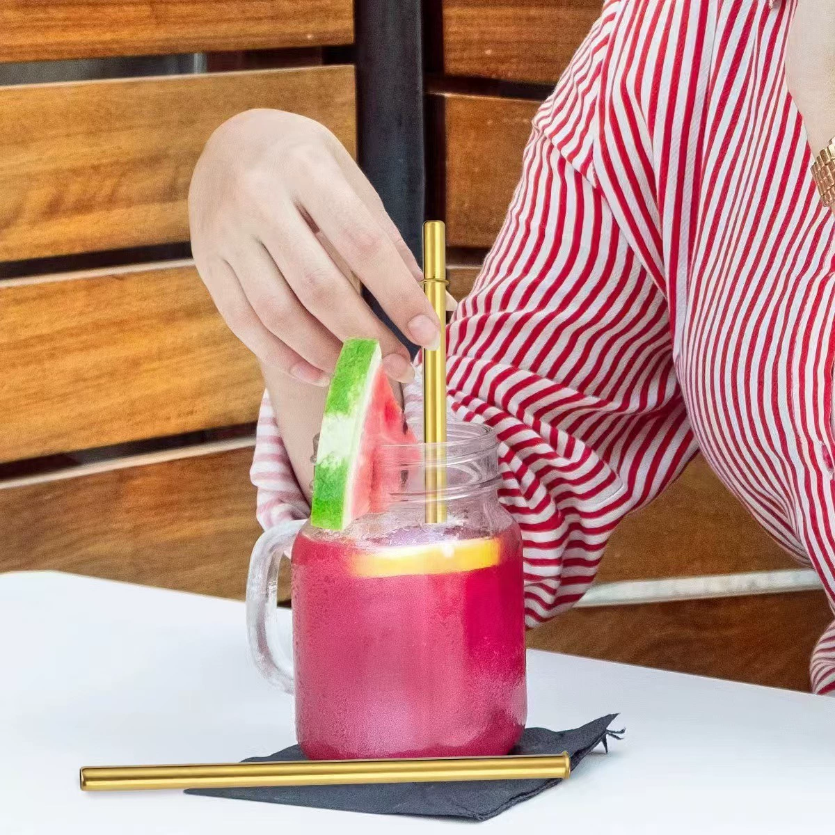 Ст straw нержавеющая сталь, экологический набор, металлическая одноразовая молочная чай для домашнего использования