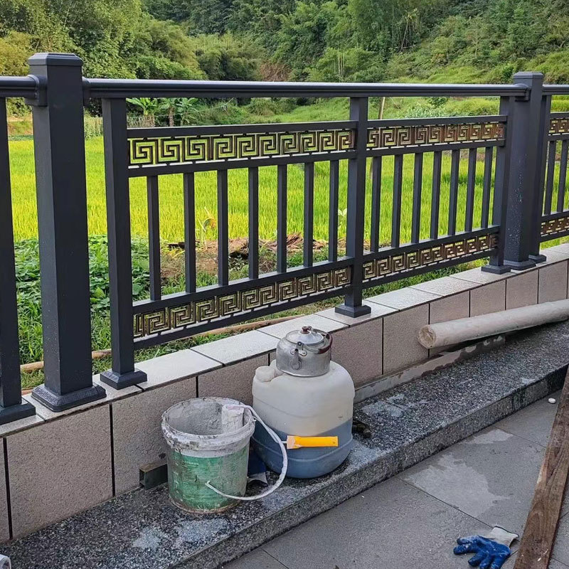 锌钢阳台护栏室外楼梯扶手户外别墅小区楼顶外墙围栏连廊防护栏杆