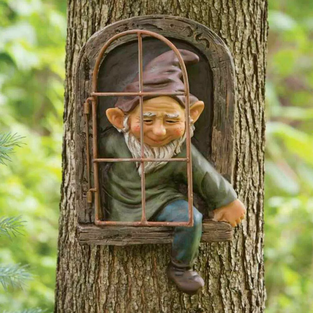 跨境花园侏儒3D小矮人 树脂工艺品garden gnomes雕像装饰品摆件