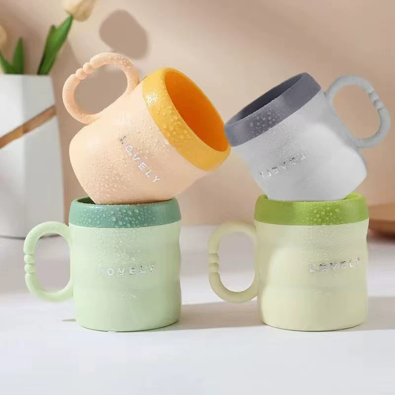 Двухслойная чашка для полоскания рта, утолщенная чашка для зубной щетки из искусственной керамики, семейная чашка для родителей и детей, бамбуковая чашка для пары, чашка для чистки зубов, дропшиппинг