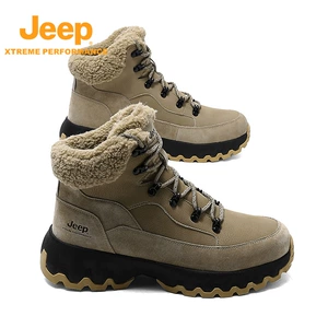Мужская обувь с высоким берцем Jeep, новинка зимы, бархатные утолщенные теплые ботинки martin, хлопковые ботинки Northeast, хлопчатобумажная обувь, уличные зимние ботинки