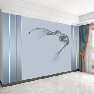 2025 New Scandinavian Tv Background Wall Wallpaper Living Room Decorative Wallpaper Atmospheric Film and Television Wall Cloth Abstract Mural