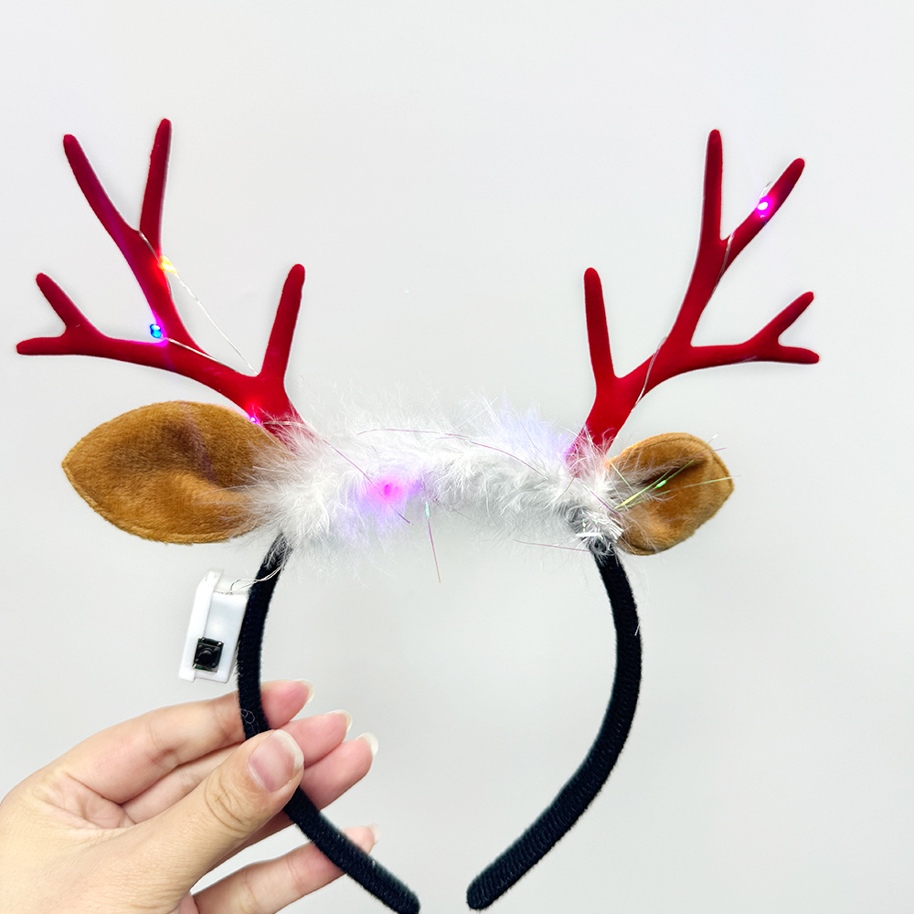 Nueva diadema de Navidad accesorios para el cabello niños adultos fiesta decoración luminosa Navidad diadema accesorios para el cabello
