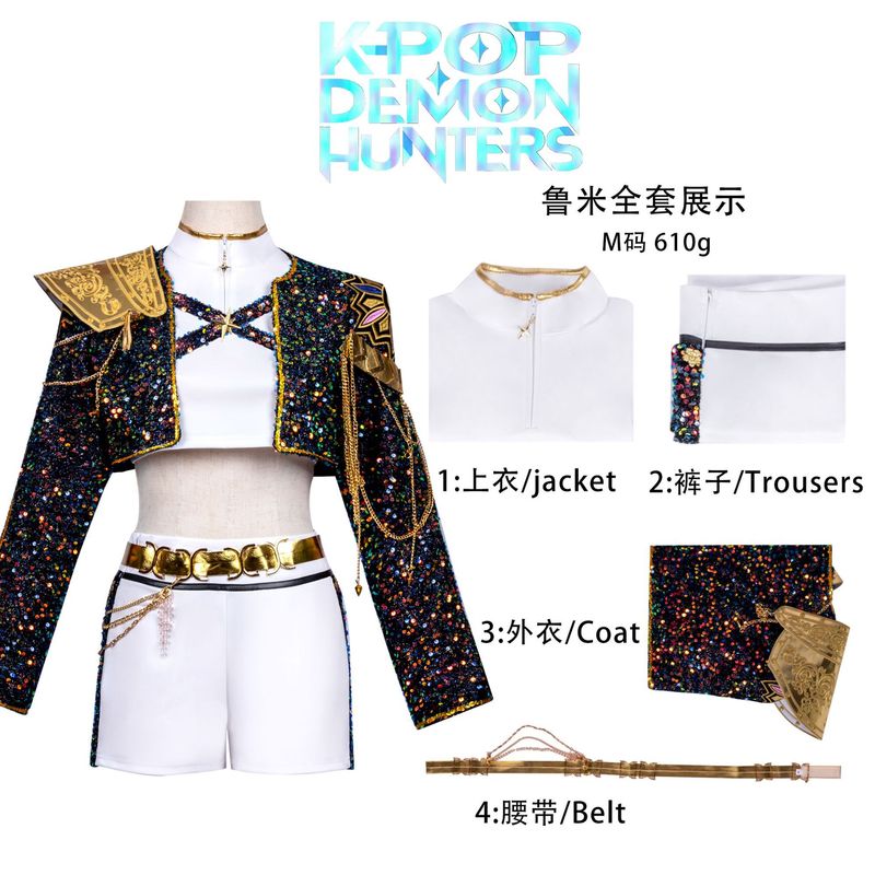 KPOP韩流猎魔女团cos服鲁米佐依米拉黑金打歌服二次元cosplay服装|undefined