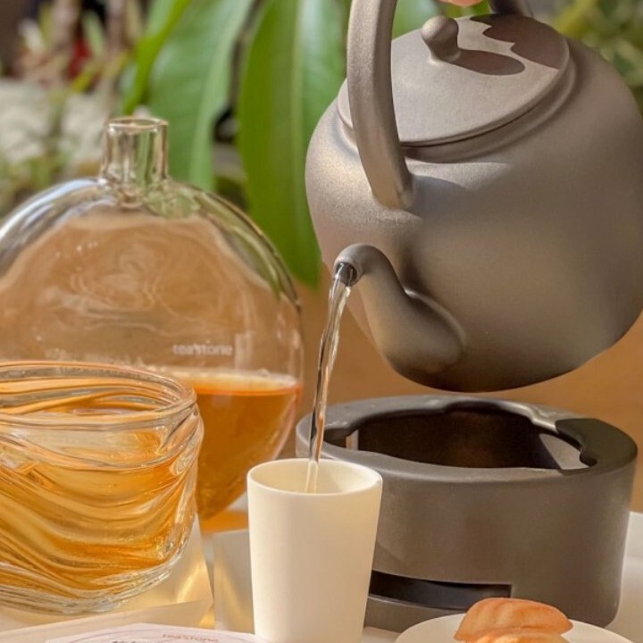 Yunlin Teapot New Chinese Style Teahouse Tea Maker Teastone Same Style Teapot Ceramic Pot Candle Insulation Set