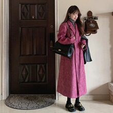 法式小香风毛呢外套女秋冬新款感宽松显瘦中长款呢子大衣