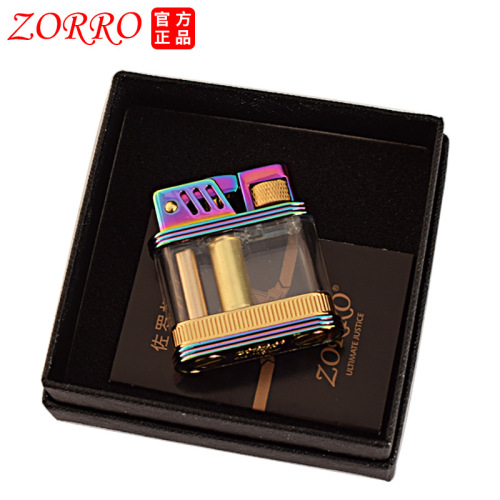 Zorro Kerosene Lighter Z716 Winter Light Transparent Ejection Transparent Chamber Men's Lighter Gift Wholesale