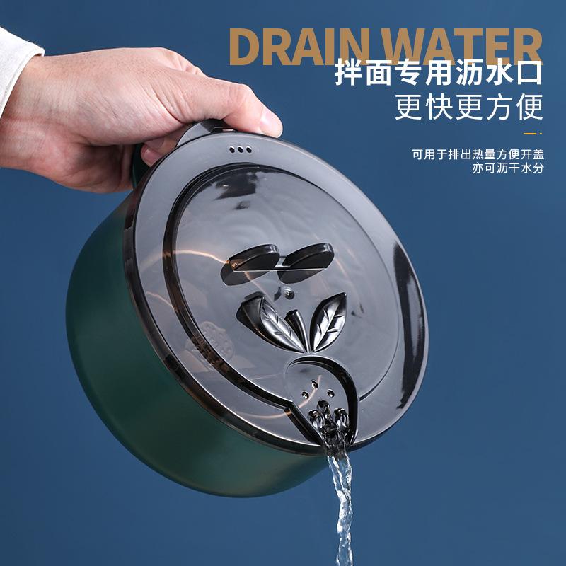 304 stainless steel instant noodle bowl Bento sealed double layer instant noodle cup dormitory Canteen mobile phone bracket drain fast food Cup
