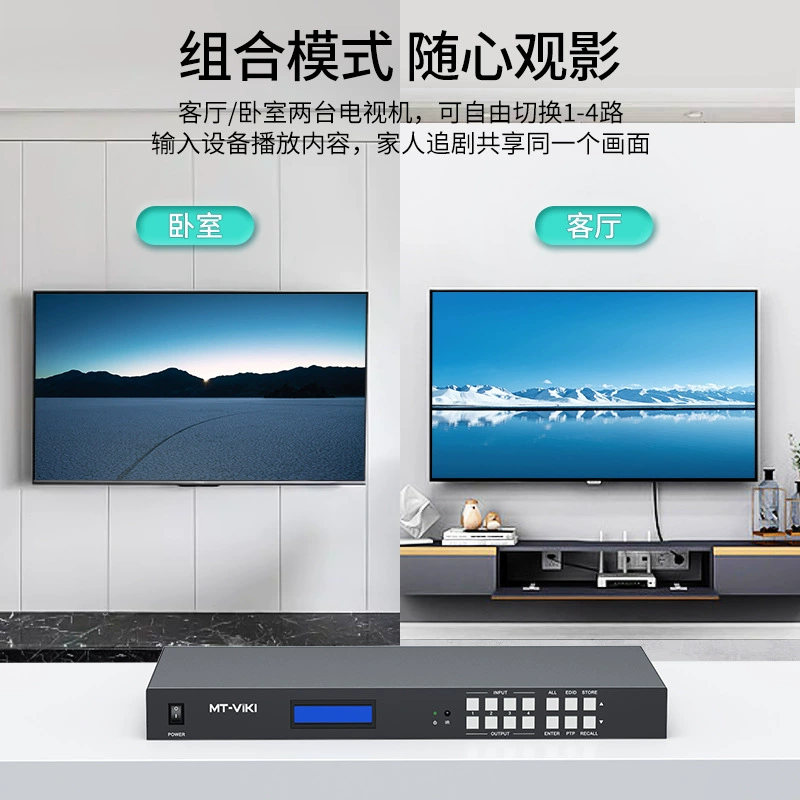 Magota 4 входа 4 выхода HDMI матричный переключатель 4K@60Hz поддержка S/PDIF разделение аудио MT-H2M44