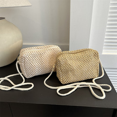 2023夏新款時尚草編編織包單肩斜挎小方包包女包支持大量批發混批