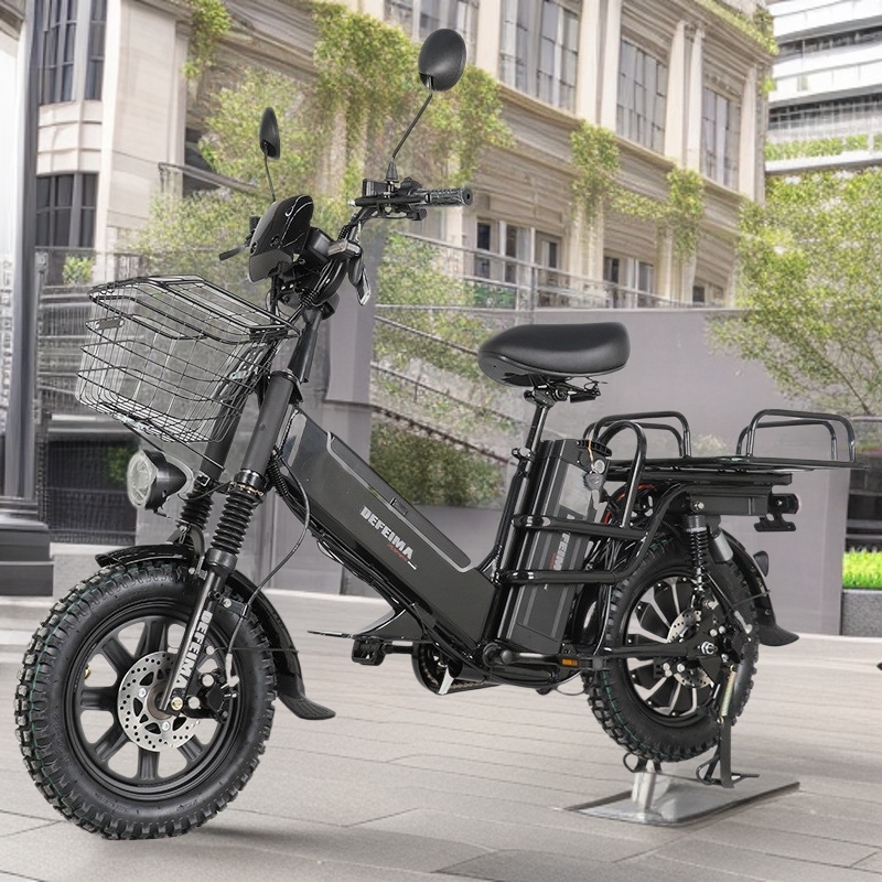 新型双电池锂电车16寸21A电动自行车外卖车送餐单车载重王电动车