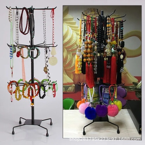 Accessories display rack, scarf socks gloves lipstick display rack, stall stand, hanger, roller rotating, floor-standing