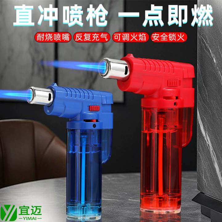 Ветрозащитная зажигалка синее пламя прямая сварочная горелка