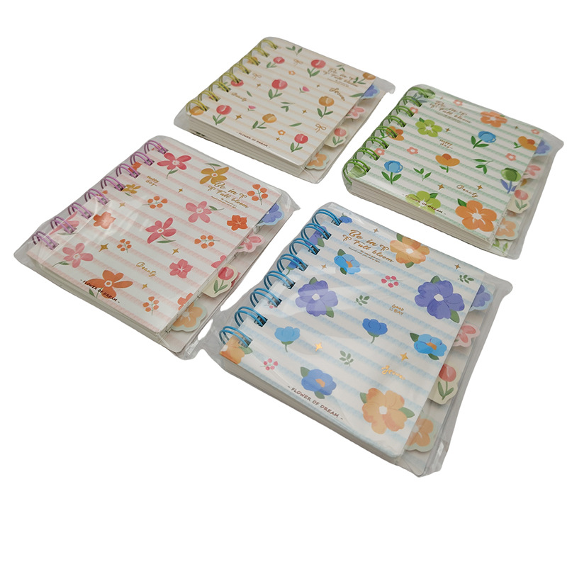 C1342 A7-205 cuaderno de bobina cuaderno de tarjetas ventilador lindo mini bolsillo portátil cuaderno de notas de estudiantes