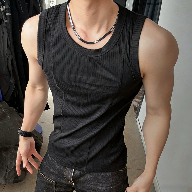Muscle Fitness Brothers Sports Korean Style Breathable Loose Vest Men's Training Vest Men's Quick-Drying