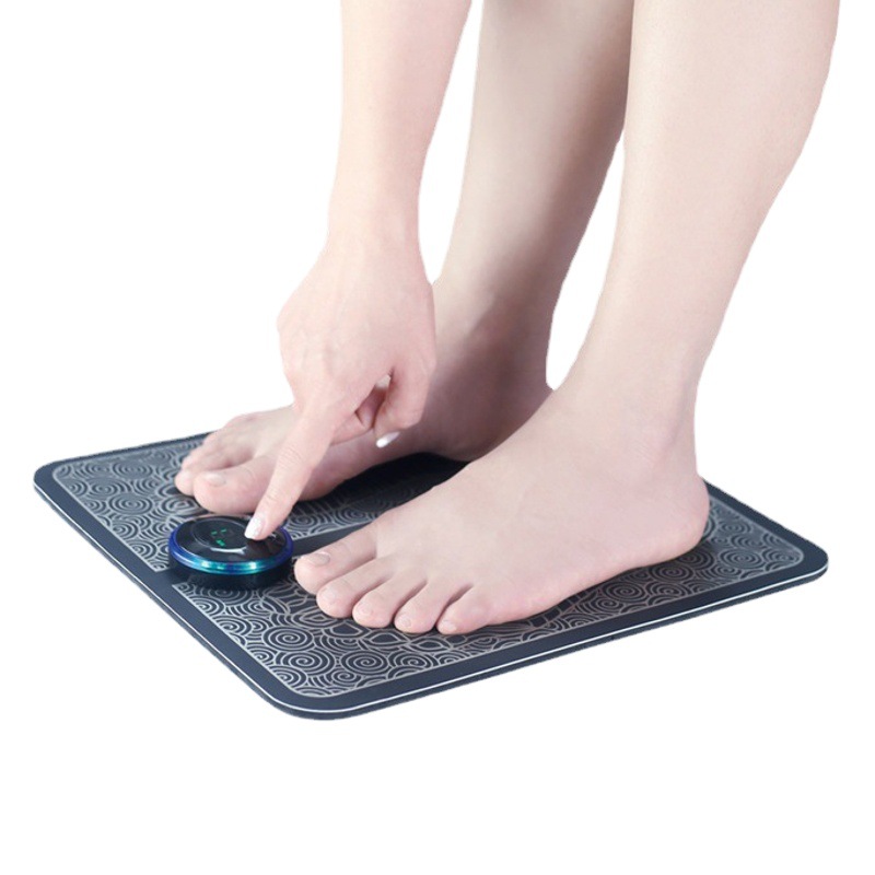 Inteligente EMS masaje estera del pie pulso fisioterapia pie Mat micro corriente pie masajeador de pies USB recargable