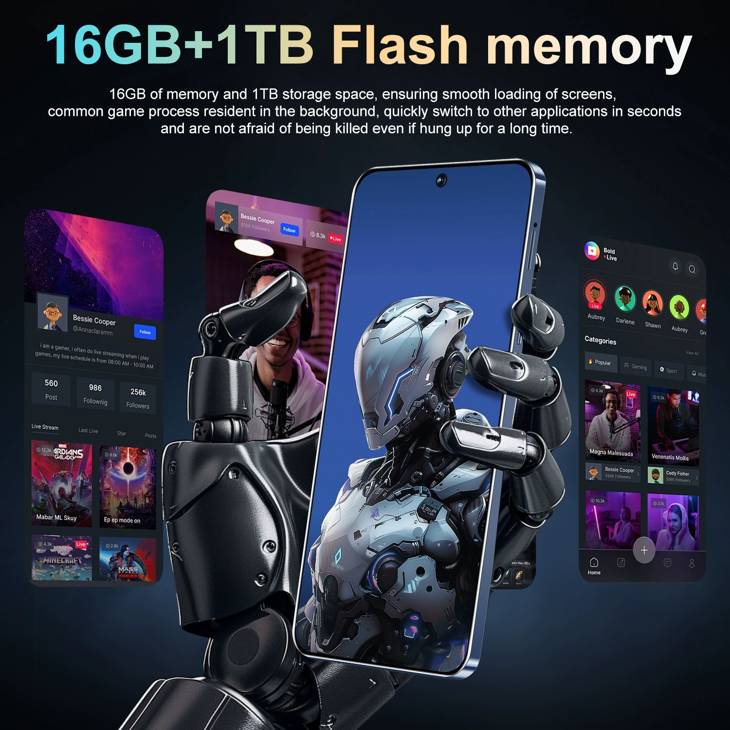 Мобильный телефон GT20 Pro смартфон 7.3" высокочеткий большой экран 16+1T заводская цена (хит-модель)