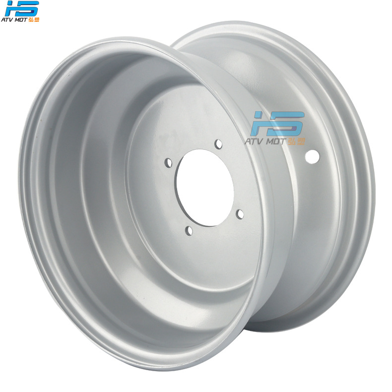 Atv Beach Car Accessories 23X 7-10inch Silver Front Wheel Rim 22X 10-10.4inch Hole Steel Ring Hub