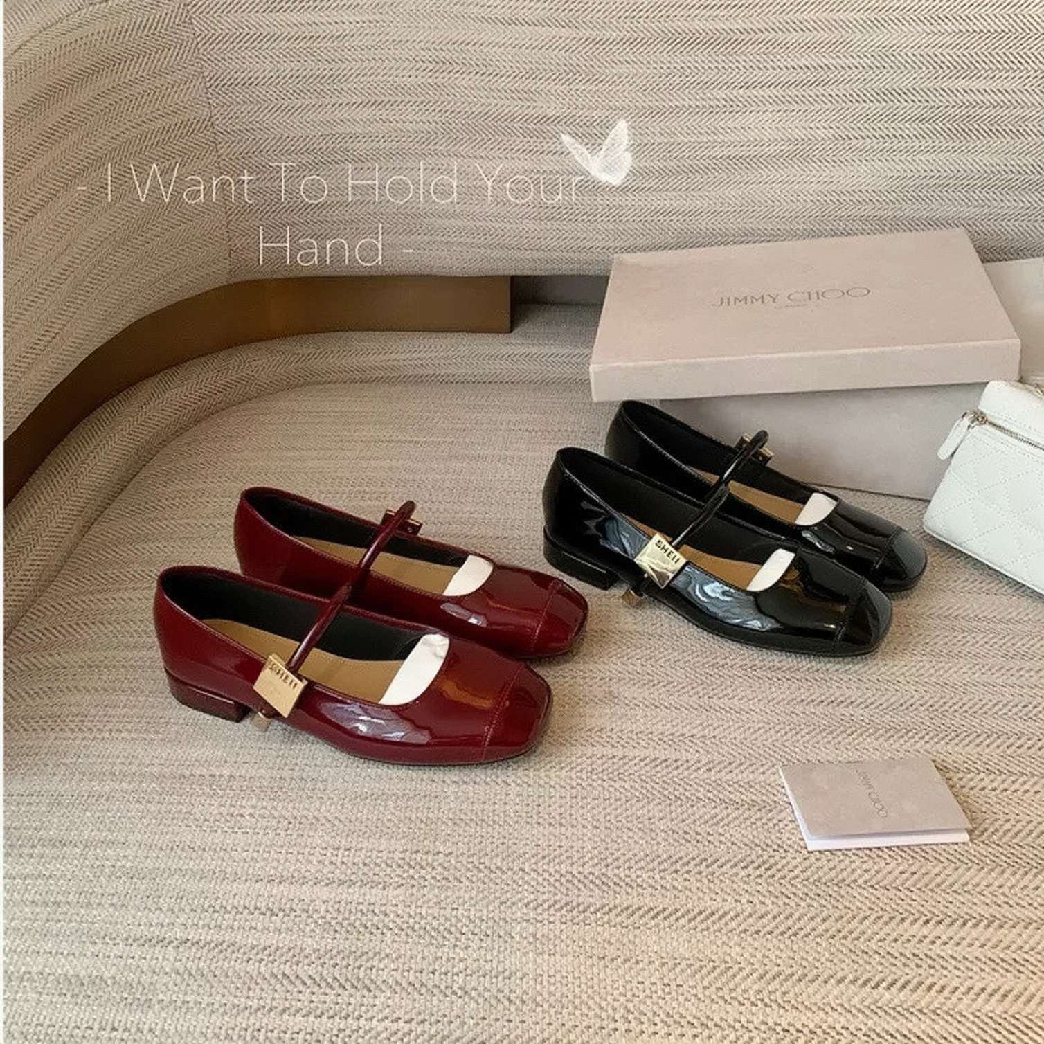 Versión de piel de oveja Su Yinyin con el mismo estilo hebilla de cabeza cuadrada francesa con hebilla plana Mary Jane zapatos de viaje para mujer zapatos de boda