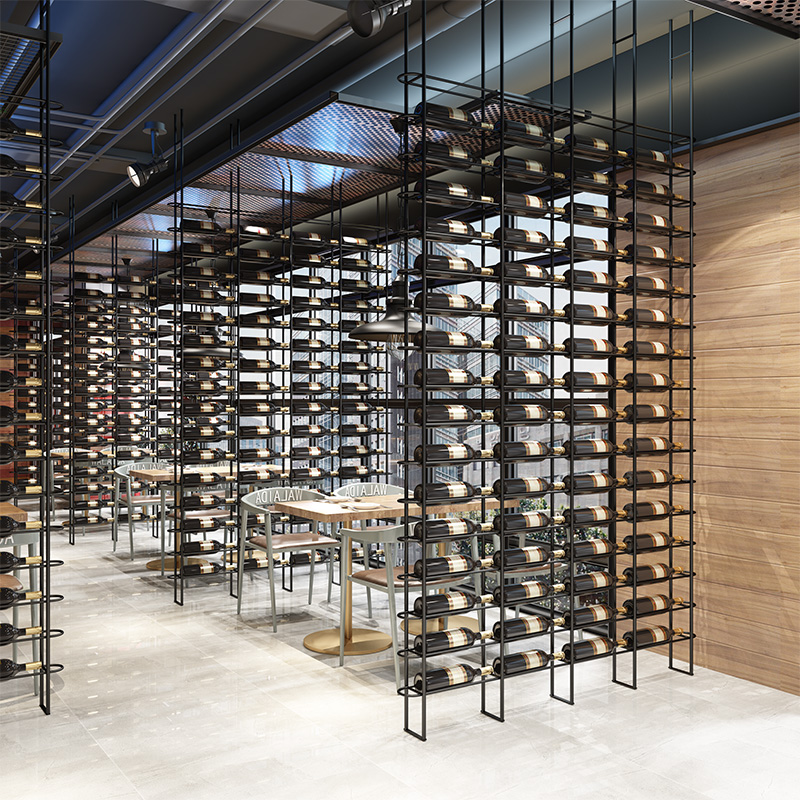 Industrial style iron Wine Rack restaurant bar card holder partition wine cabinet wine rack display rack wine cabinet