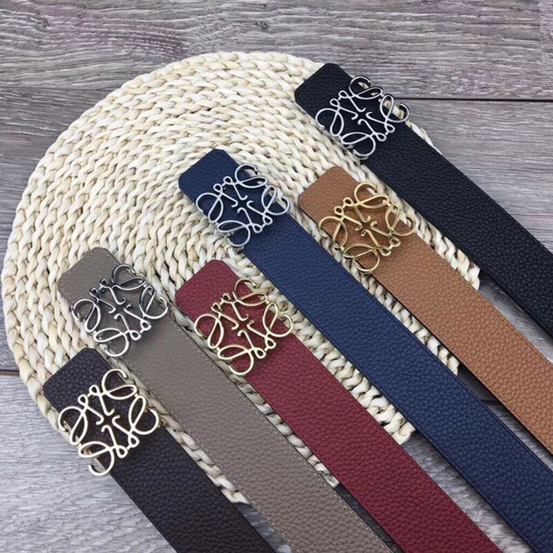 Double-sided leather belt for men and women