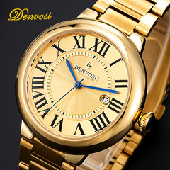 男士手錶品牌手錶工廠夜光日曆石英表小眾簡約丹佛士手錶女士女表