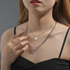 Tide, necklace stainless steel, trend accessory, chain for key bag , decorations, 2021 years, simple and elegant design