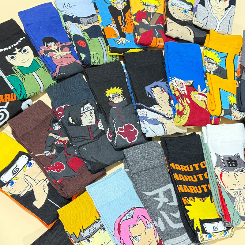 Japanese-Style Cartoon Anime Merchandise Ninja Socks Breathable Cotton Printed Unisex Couple High Socks Sports Mid-Calf Socks Japanese-Style Cartoon Anime Merchandise Ninja Socks Breathable Cotton Printed Unisex Couple High Socks Sports Mid-Calf Socks