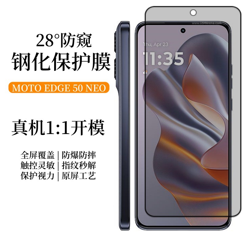 Aplicable a MOTO EDGE 50 NEO película endurecida esmerilada de alta definición lente de vidrio de ojo de halcón película antidolvo malla