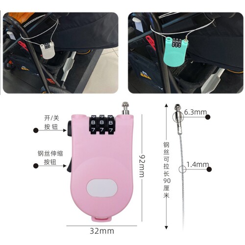Manufacturer cartoon anti-theft lock zinc alloy luggage password lock backpack padlock trolley case mini lock