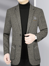 男士西服2025秋季新款男装中老年商务休闲简约舒适爸爸装西装外套