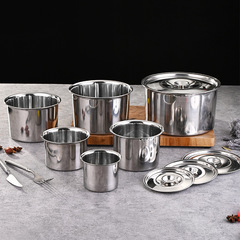 廚房用品不鏽鋼味盅帶蓋調料罐商用調味盒調料缸調味罐批發