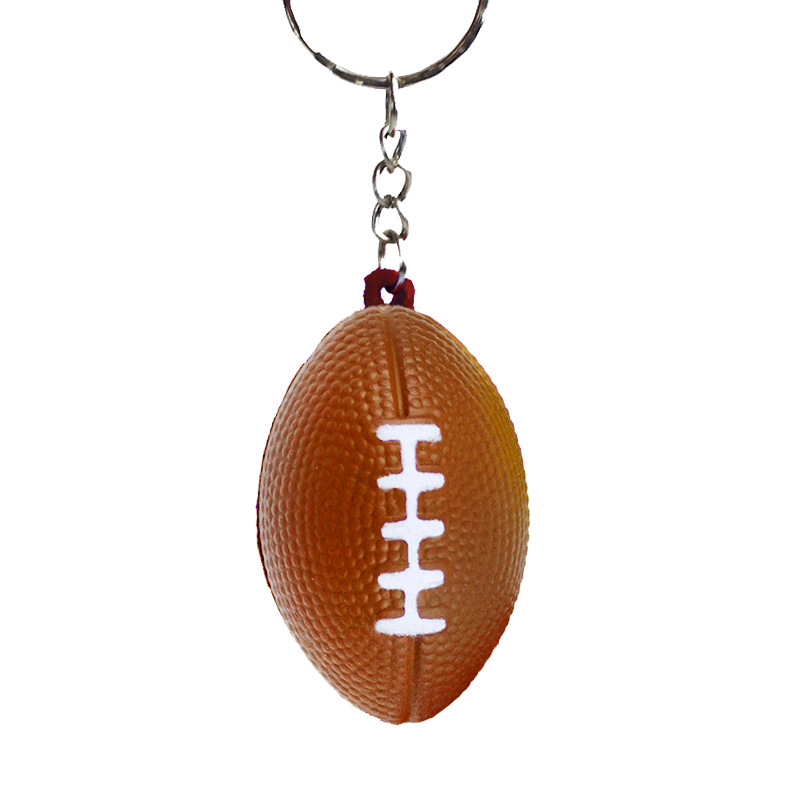 Llavero de Espuma en Forma de Balón de Rugby – Mini, Anti-Estrés, Ideal para Mochilas, Mayorista