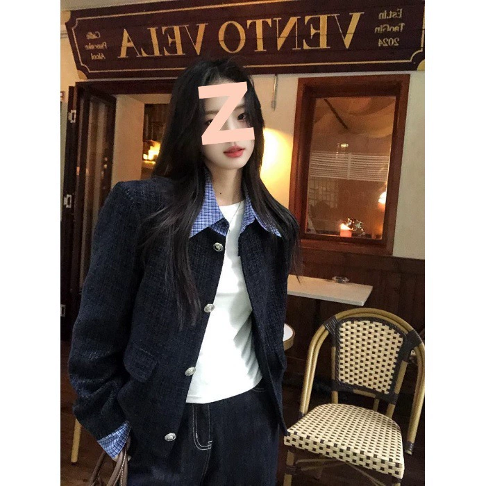 Комплект, осенняя короткая куртка, стиль Chanel, оверсайз, свободный крой, яркий цепляющий стиль