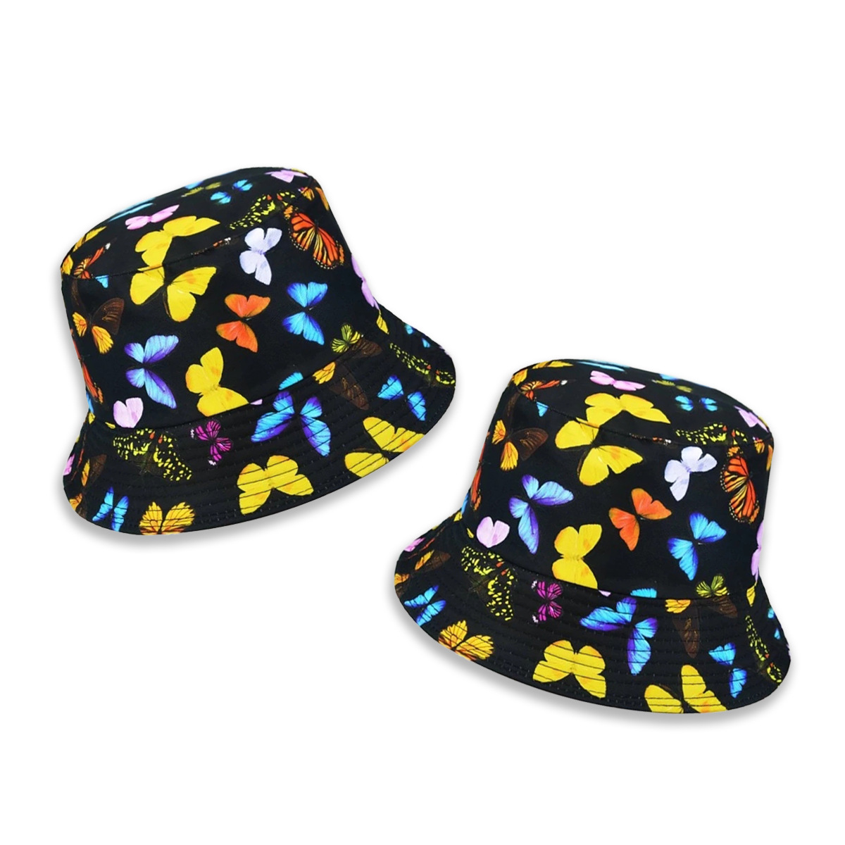 Korean Style Butterfly Printed Fisherman Hat Wholesale Nihaojewelry display picture 2