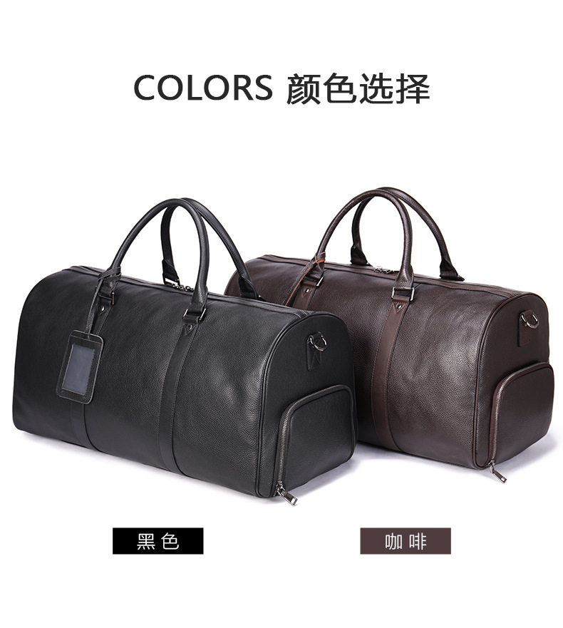 Túi du lịch nam da bò Marante da ngựa điên, khoang giày riêng, dung tích lớn, dài 55 cm — 4056 Cỡ Nhỏ Màu Đen (38cm), Cà phê hoa văn vải (dài 55cm), Mẫu vải đen (dài 55cm), 6020 màu xám cao cấp (dài 55cm) chi tiết 28