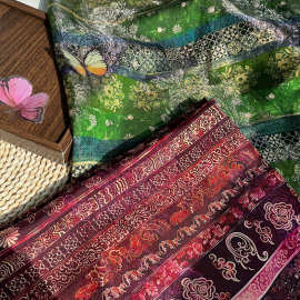 复古民族风 浮光锦面料 汉服灯笼裤旗袍马甲唐装外套等新中式布料