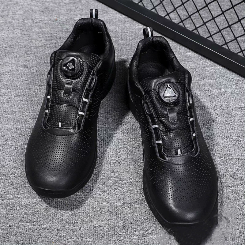 Новая автоматическая пряжка из кожи супер легкий черный низкий бег на открытом воздухе