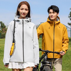 新款户外轻量化冲锋衣男女款登山外套防风防水通勤风衣女可印logo